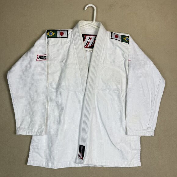 Revgear Gi Top Unisex A1 White Brasil Japanese Flag JiuJitsu Adult - Picture 1 of 14
